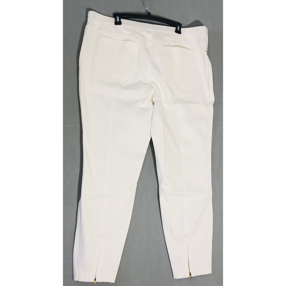 Isaac Mizrahi Live! 24/7 Stretch Pants White Denim 20 W  NEW IN BAG - Picture 2 of 6